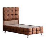 Setay Mobilya Açık Kahve 90x190 cm Duke Lüx Tek Kişilik Baza Başlık Seti