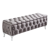 Setay Mobilya Cappy Bench Sandıklı Açık Gri 90x40 cm Yatak Ucu Pufu