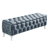 Setay Mobilya Cappy Bench Sandıklı Açık Mavi 160x40 cm Yatak Ucu Pufu