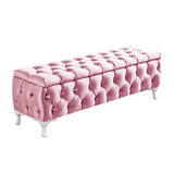 Setay Mobilya Cappy Bench Sandıklı Pembe 120x40 cm Yatak Ucu Pufu