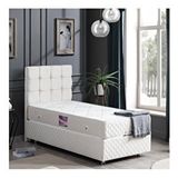 Setay Mobilya Krem 100x200 cm Duke Tek Kişilik Baza Başlık Deluxe Full Ortopedik Yatak Seti