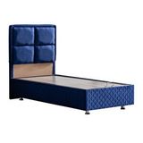 Setay Mobilya Lacivert 90x200 cm Grand Tek Kişilik Baza Başlık Seti