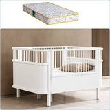 Setay Mobilya Mdf Beşik 90x130 Trend Büyüyen Beşik + 1 Comfort Yatak Beyaz