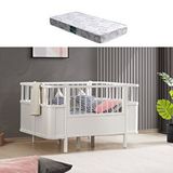 Setay Mobilya Mdf Beşik, Siesta Büyüyen Beşik 90x130 + 1 Comfort Yatak Beyaz