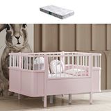 Setay Mobilya Mdf Beşik, Siesta Büyüyen Beşik 90x130 - Pembe + 1 Comfort Yatak