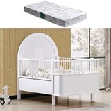 Setay Mobilya Mdf Beşik, Venüs Büyüyen Beşik + 1 Adet Comfort Yatak 90x130 Beyaz