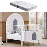 Setay Mobilya Mdf Beşik, Venüs Büyüyen Beşik + 1 Adet Comfort Yatak 90x130 Gri