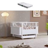 Setay Mobilya Sallanan Mdf Beşik, Bella Büyüyen Beşik 90x120 1 Adet Comfort Yatak Beyaz