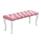 Setay Mobilya Yatak Ucu Pufu, Cm Lükens Bench, Pembe Ayakucu Pufu