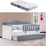 Setay Mobilya Yavrulu Karyola, Flower Yavrulu Montessori Karyola - Gri + 1 Adet Comfort Yatak