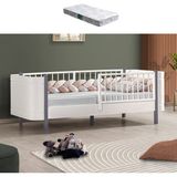 Setay Montessori Karyola, Lidya Montessori Yatak + 1 Adet Comfort Yatak - 90 x 190 cm - Gri