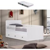 Setay Montessori Yatak, Lena Yavrulu Montessori Karyola - Beyaz + 1 Adet Comfort Yatak - 90 x 190 cm
