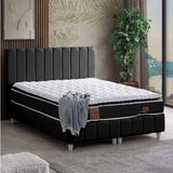 Setay Narva İkili Set Tek Kişilik Baza Başlık Seti - Antrasit - 140 x 190 cm