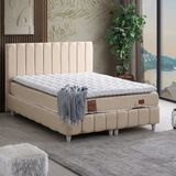 Setay Narva İkili Set Tek Kişilik Baza Başlık Seti - Bej - 180 x 200 cm