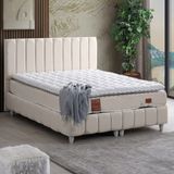 Setay Narva İkili Set Tek Kişilik Baza Başlık Seti - Krem - 90 x 190 cm