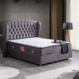 Setay Nice İkili Set Tek Kişilik Baza Başlık - Antrasit - 90 x 200 cm