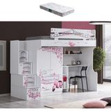 Setay Pisa Ranza 2 Kapaklı Dolap Çalışma Masası + 1 Adet Comfort Yatak - Beyaz - 90 x 190 cm