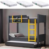 Setay Ranza, Asya Ayrılabilir Yavrulu Ranza + 3 Adet Comfort Yatak - 90 x 190 cm - Sarı