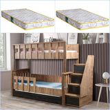 Setay Ranza Diva Mdf Profil Diva Ayrılabilir Yavrulu Ranza + 2 Adet Comfort Yatak - 90 x 200 cm