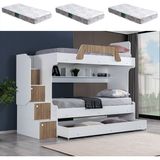 Setay Ranza Inci Yavrulu Ranza + 3 Adet Comfort Yatak - Ceviz - Beyaz - 95 x 235 cm