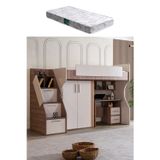 Setay Ranza, Milano Dolaplı Çalışma Masalı Modern Ranza+ 1 Adet Comfort Yatak