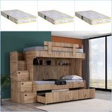 Setay Ranza, Viva Yavrulu Ranza + 3 Adet Comfort Yatak - 90 x 190 cm - Ceviz