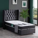 Setay Riga Tek Kişilik Baza Başlık Comfort Yatak Seti - Antrasit - 90 x 200 cm