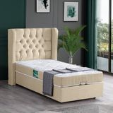 Setay Riga Tek Kişilik Baza Başlık Comfort Yatak Seti - Krem - 90 x 200 cm