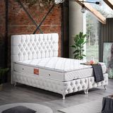 Setay Roma Tek Kişilik İkili Set Baza Başlık - Krem - 120 x 200 cm