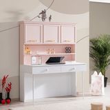 Setay Rosa Çalışma Masası Modern Tasarım Yonga Levha Malzemeden Üretilmiş 2 Çekmeceli Bilgisayar Masası - 90x167 - Pembe