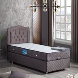 Setay Şah İkili Set Tek Kişilik Baza Başlık - Antrasit Gri - 90 x 200 cm
