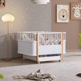 Setay Sallanan Mdf Beşik, Bella Büyüyen Beşik 90X120 - Bella Karyola 90X190 - Ceviz - Renk