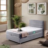 Setay Sofia Tek Kişilik Baza Başlık Comfort Yatak Seti - Açık Gri - 90 x 190 cm
