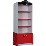 Setay Sports Arabalı Yatak Uyumlu Kitaplık - Kırmızı - Renk