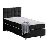 Setay Tavira 100x200 CM Antrasit Tek Kişilik Baza Başlık Letto Yatak Seti