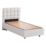 Setay Tavira 90x200 CM Beyaz Tek Kişilik Baza Başlık Letto Yatak Seti