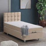 Setay Tavira İkili Set Tek Kişilik Baza Başlık Seti - Bej - 100 x 200 cm