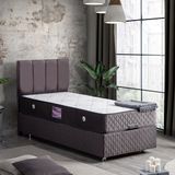 Setay Tetra New Ikili Set, Tek Kişilik Baza Başlık Seti - Antrasit - 100 x 200 cm