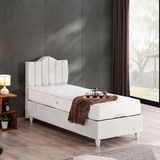 Setay Trend İkili Set Tek Kişilik Baza Başlık - Beyaz - 120 x 200 cm