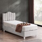 Setay Trend İkili Set Tek Kişilik Baza Başlık - Gri - 90 x 200 cm