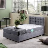Setay Venedik İkili Set Tek Kişilik Baza Başlık - Gri - 90 x 200 cm