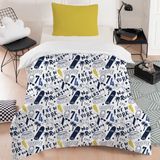 Setay Venüs Genç Odası Takımı Uyumlu Dijital Baskılı Nevresim Takımı - 160 x 220 cm - Lacivert