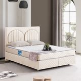Setay Walter Ikili Set, Walter Tek Kişilik Baza Başlık Seti - Krem - 120 x 200 cm