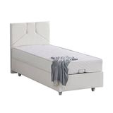 Setay Wick 100x200 cm Beyaz Tek Kişilik Baza Başlık Letto Yatak Seti
