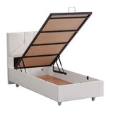 Setay Wick 90x190 cm Beyaz Tek Kişilik Baza Başlık Letto Yatak Seti