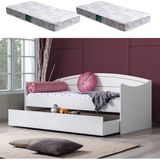 Setay Yavrulu Karyola, Akasya Yavrulu Yatak + 2 Adet Comfort Yatak - 90 x 200 cm - Beyaz
