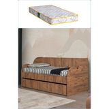 Setay Yavrulu Karyola, Deniz Yavrulu Yatak - 1 Adet Comfort Yatak - Ceviz - 90 x 190 cm
