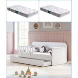Setay Yavrulu Karyola, Vizyon Yavrulu Montessori Karyola + 2 Adet Comfort Yatak - Renk - Beyaz
