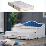 Setay Yavrulu Yatak, Eymen Yavrulu Karyola - Mavi + 1 Adet Comfort Yatak - 90 x 200 cm