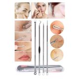 SETBEAUTY 4 Parça Kutulu Paslanmaz Çelik Sivilce Akne Siyah Nokta Temizleme Aleti